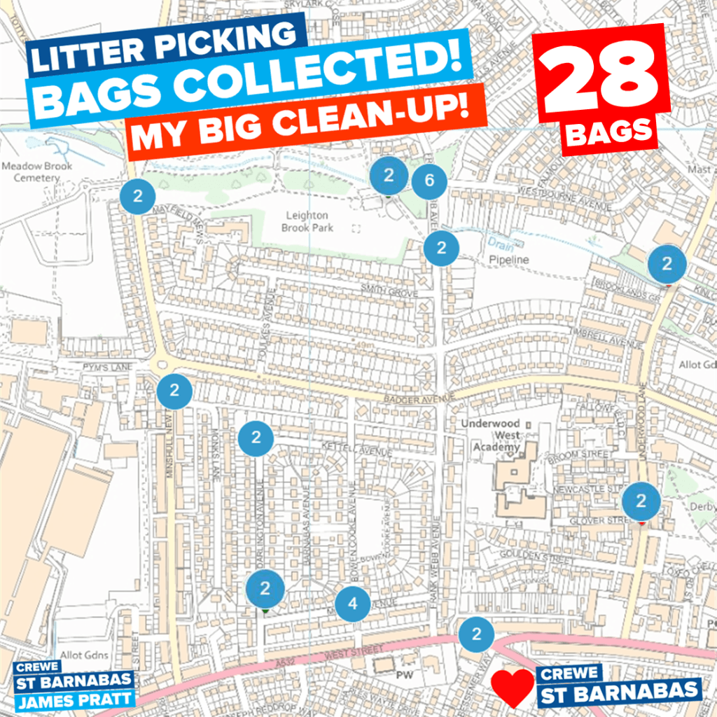 How many bags collected