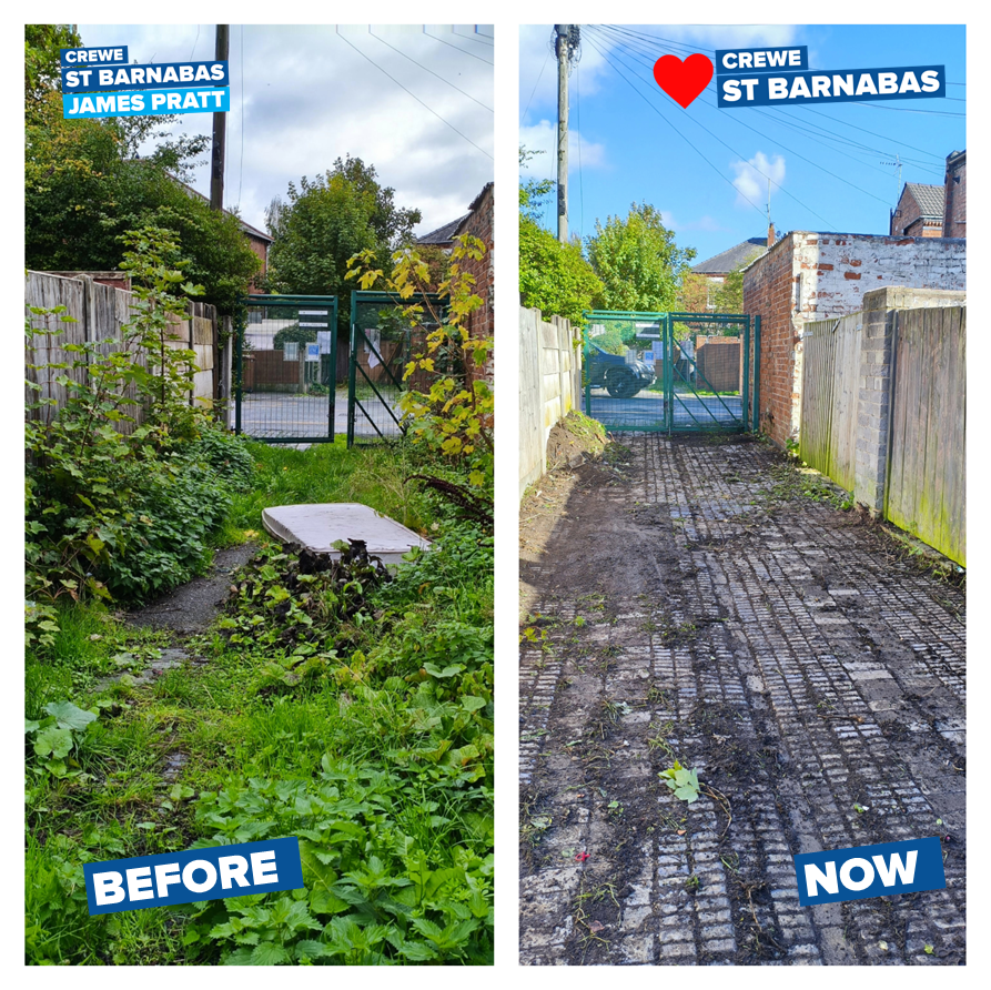 Alleyway before after